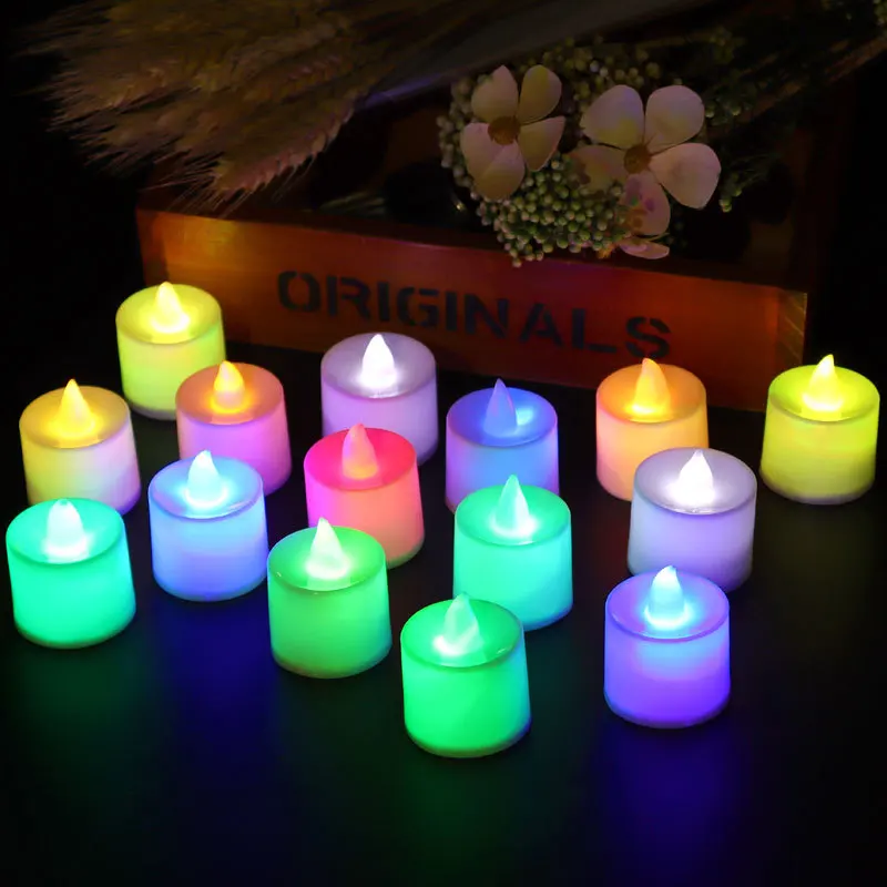 6/12Pcs Pack New Year Candles LED Lights Battery Powered Reusable Night Lamp for Wedding Birthday Party Anniversary Decor