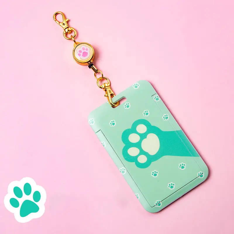 Cute Student Cartoon Claw Pattern Campus Meal Card Bus Card Set Work Card Traffic Access Card Set