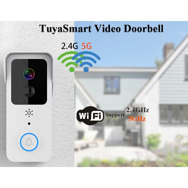 أفضل العروض فيديو إنترفون واي فاي الأشعة تحت الحمراء للرؤية الليلية في الهواء الطلق أمن الوطن كاميرا إنذار 480P زر لاسلكي الجرس