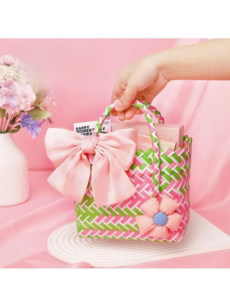 

Business Gifts Creative Gift Box Women's Day Festival Supplies Handheld Box Cartoon Style Mid-Autumn Festival Gifts