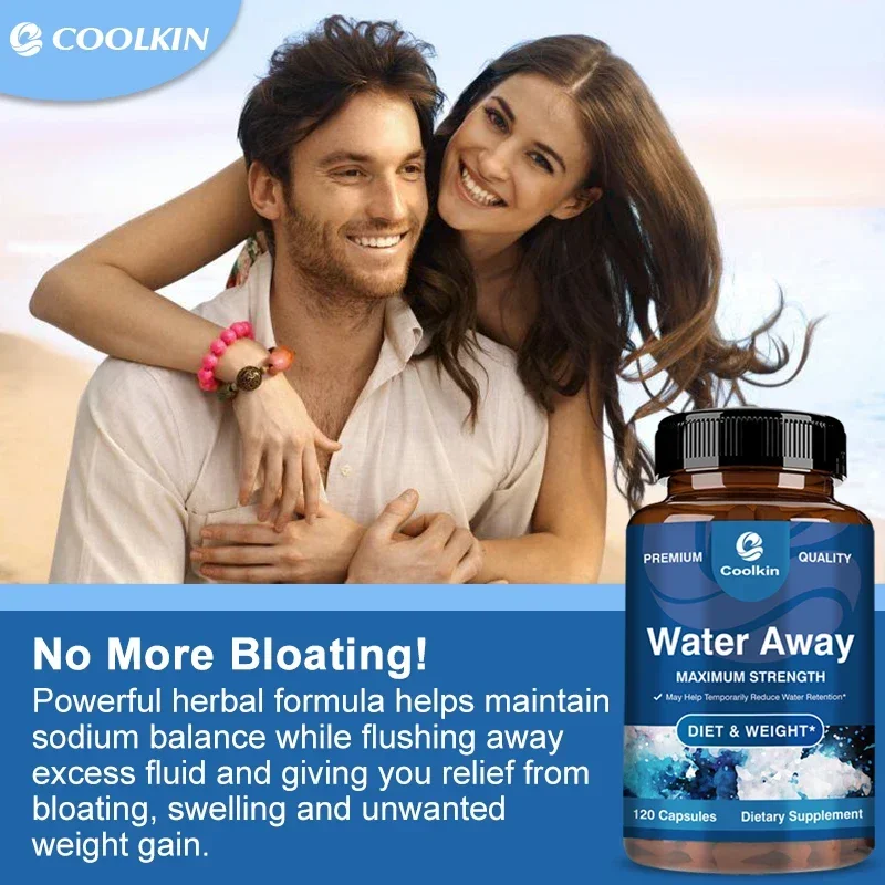 Water Away Maximum Strength - Natural Diuretic Capsules for Water Retention - with Vitamin B6 Potassium & Dandelion