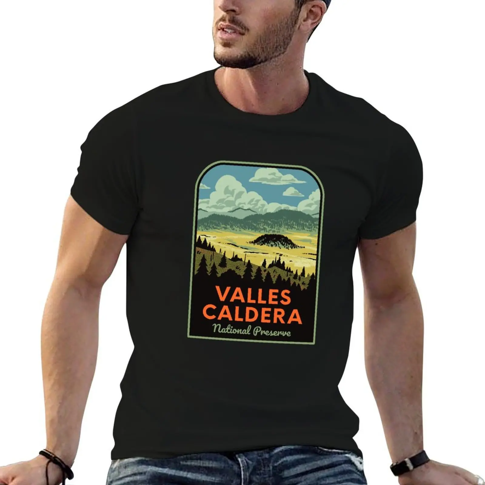 Camiseta Valles Caldera National Preserve NM, paquete de camisetas de algodón, camisetas de algodón de alta calidad, camiseta de algodón para hombre