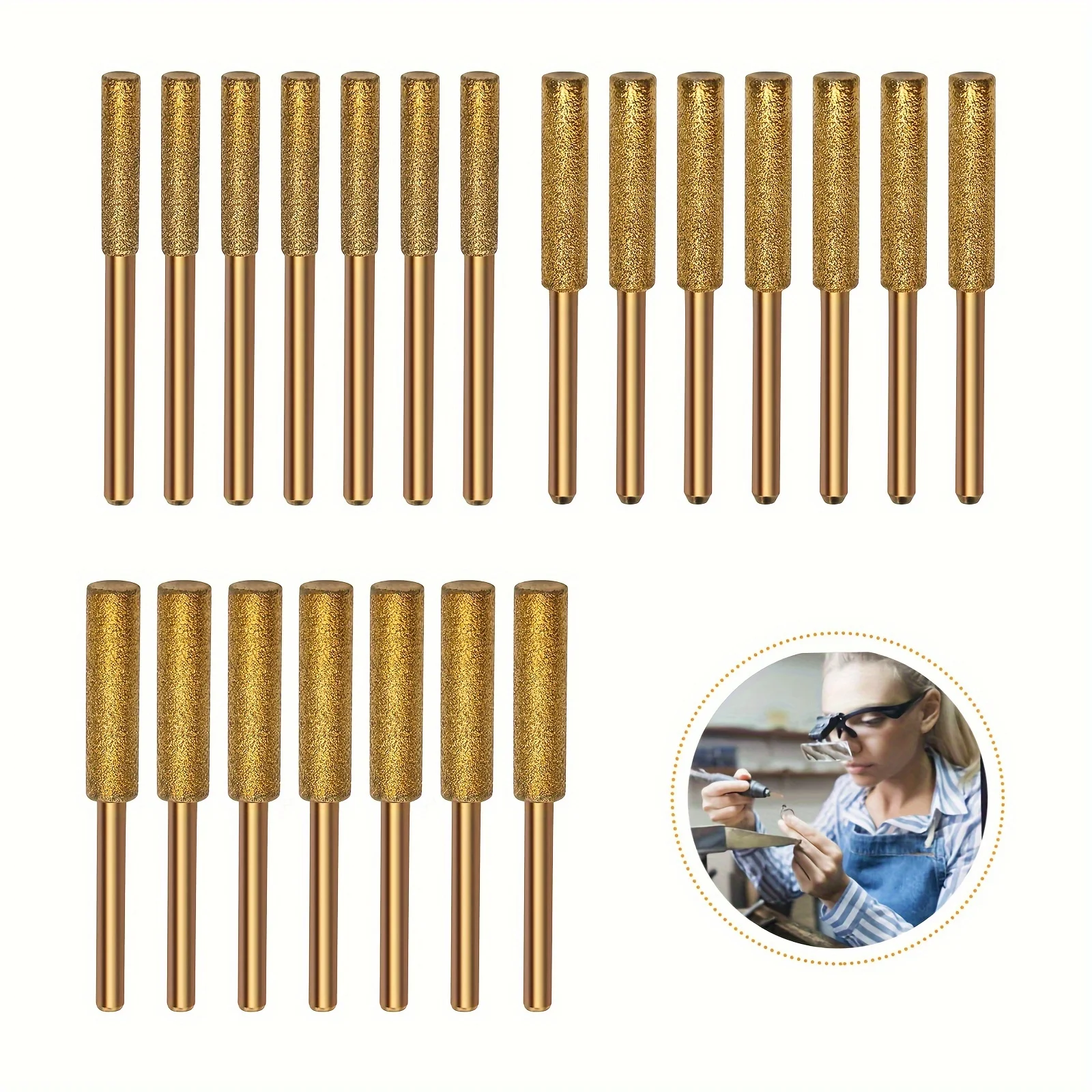 18pcs Chainsaw Chain Grinding Head Grinding Chain Machine  Handheld Chainsaw Logging Saw Chain Grinding Tool Electric File Head