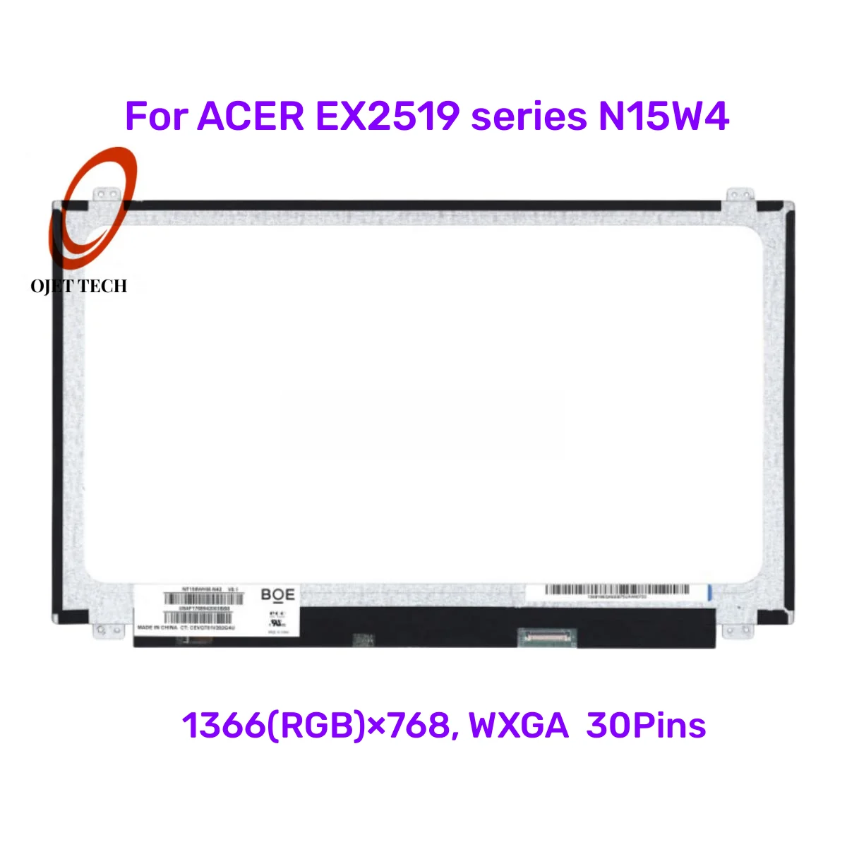 1366x768 HD 15 6 Inch LCD For ACER EX2519 series N15W4 Laptop LED Screen Display 30pin Slim