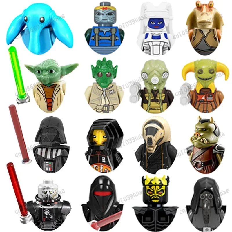 

HEROCROSS STAR WARS Count Dooku Obi-Wan Han Solo Robot Figure Toy Bricks Assembling Doll Building Blocks PG812 PG2239 PG666