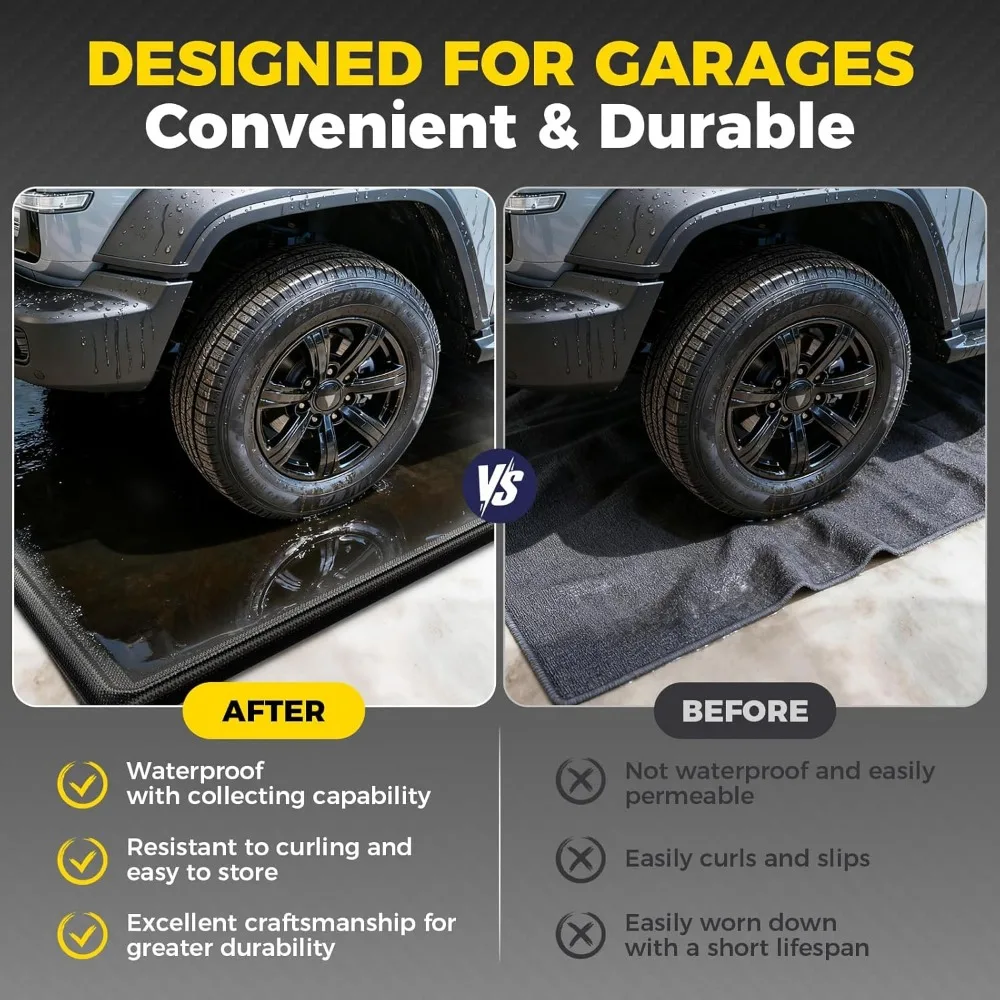 Robuuste antislip garagevloermat - 9x20 voet waterdichte bescherming voor opslag en onderhoud onder de auto