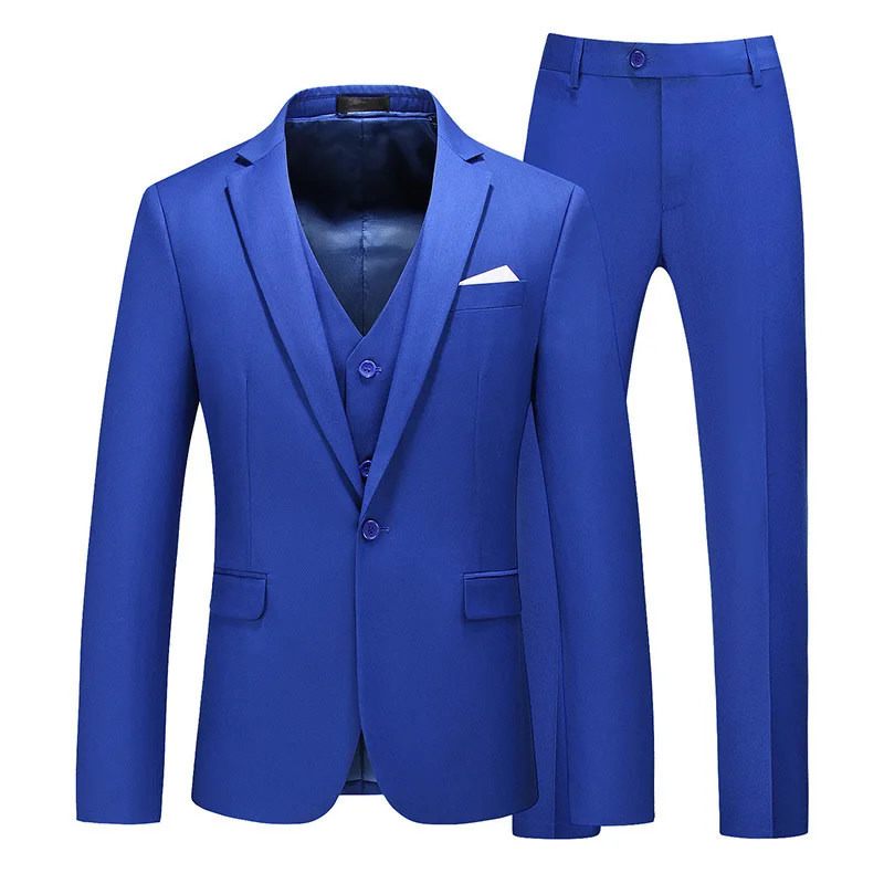 G117 Business casual three-piece suit Korean style slim fit groomsmen