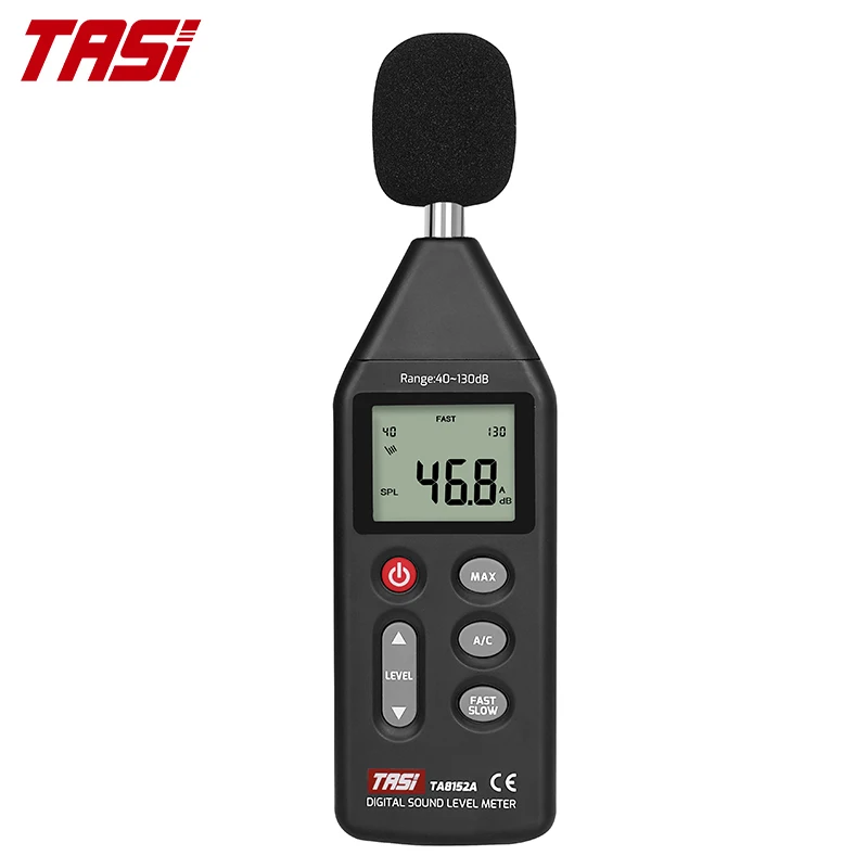 

TASI TA8152A/B Digital Sound Level Meter Noise Meter Audio Detector LCD Display 40-130dB Tester Volume Decibel Measuring