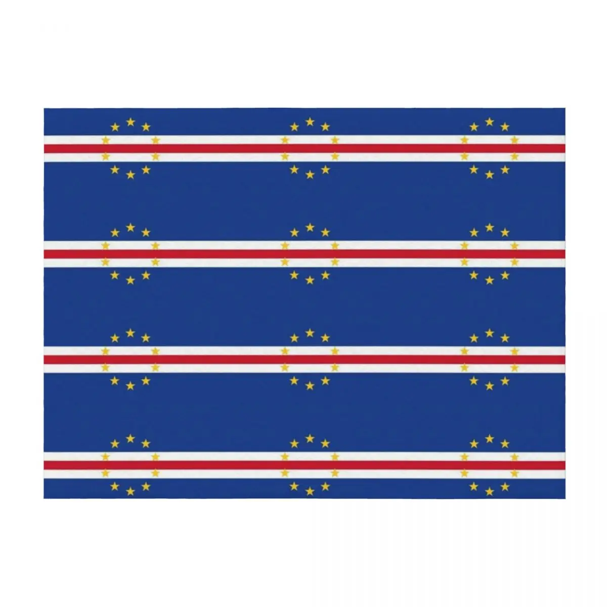 

flag of Cape Verde Throw Blanket Hairy Flannel Shaggy Retros Blankets