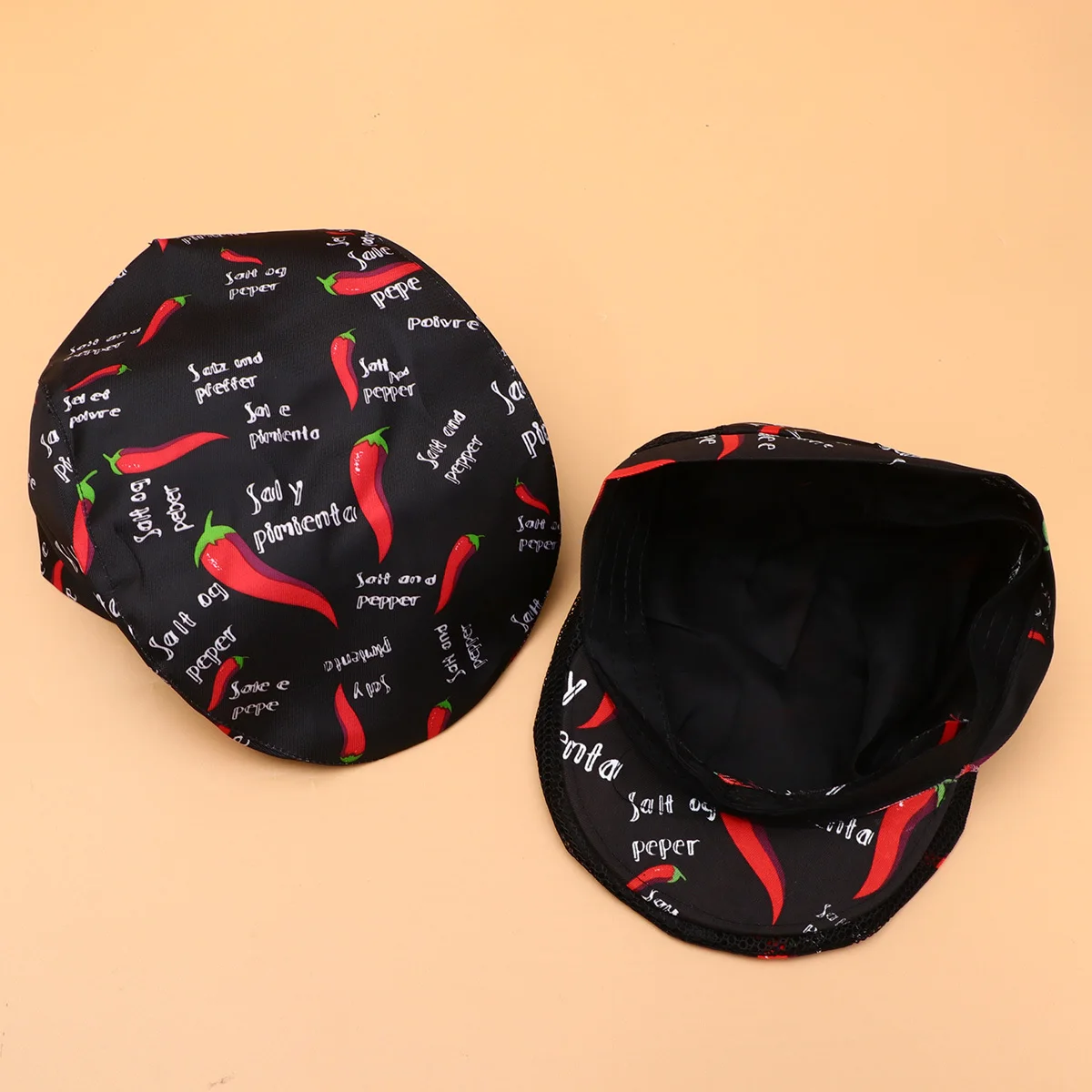 Béret de cuisine, 2 pièces, chapeau de Chef, serveur, Restaurant, casquette de travail, anti-poussière, Style de cuisine pour uniforme du personnel de Service