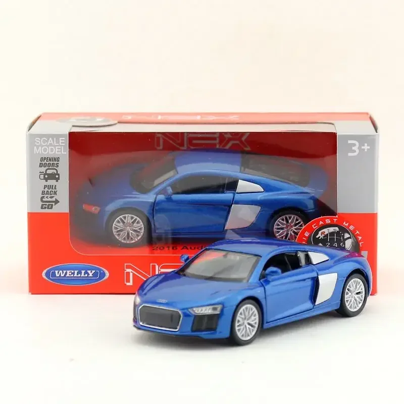 

1:36 2016 Audi R8 V10 Pull Back Sports Car Model Car Metal Diecast Alloy Toy Car Simulator For Kids Gift Collection B112