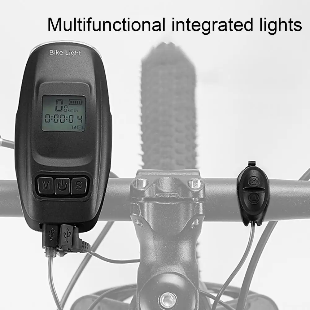 

Bike Horn Useful Multifunction ABS Anti Scratch Bike Headlight Horn Stopwatch Cycling Supplies