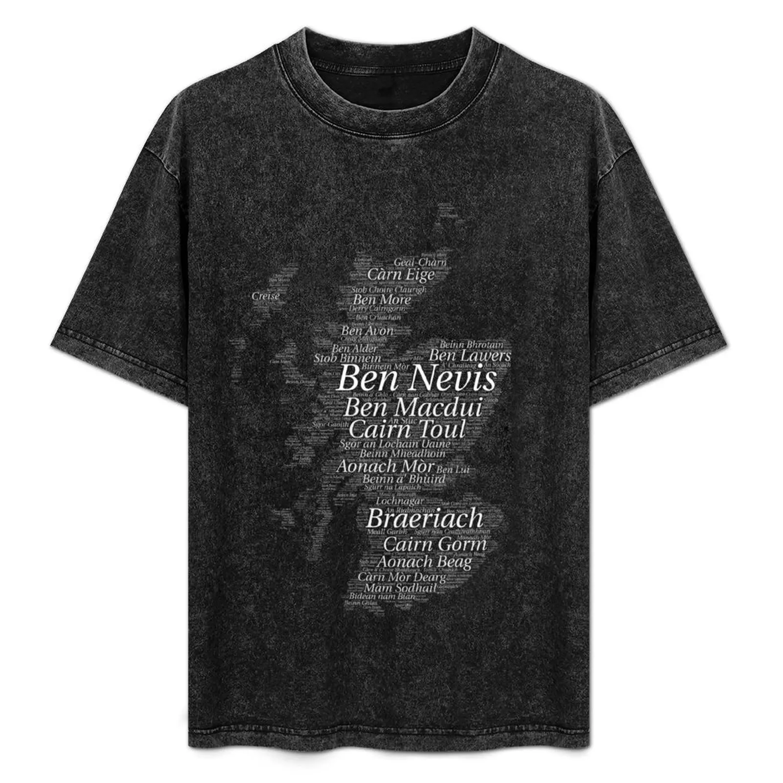 Camiseta Scottish Munro Bagging Munro Scotland Outline Wordart, camiseta de algodón suave y ligera