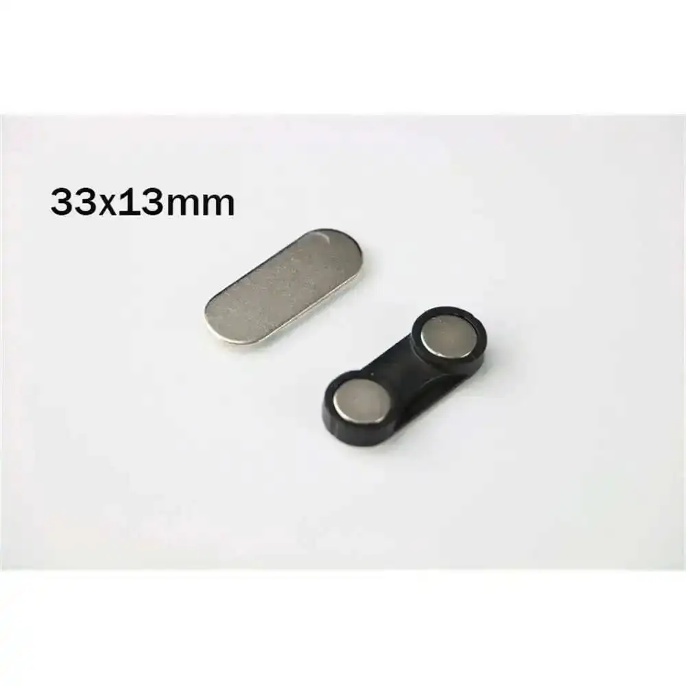 10 Stück selbstklebende Namensschild-Magnet aus Metall, stark magnetisch, Namensschild, Ausweishalter, Verschlusshalter, Kartenanhänger,