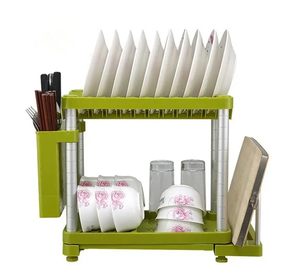 Kiso ABS Plastic Kitchenware Double-layer Storage Holder Household Dish Rack