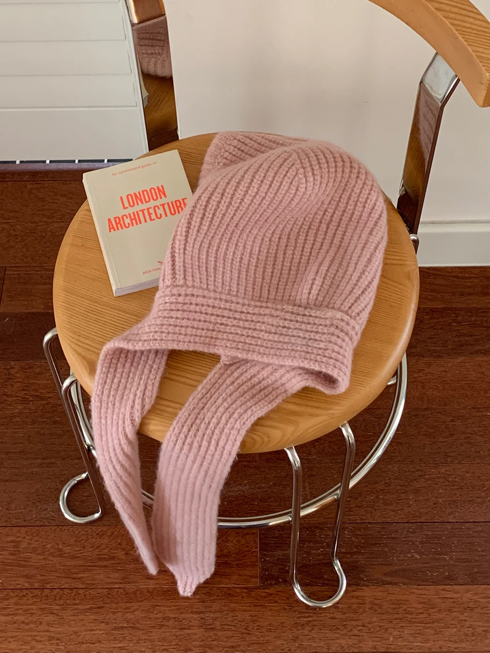 Gestrickte Mütze aus Wollmischung für Männer und Frauen, Balaclava, warme Wintermütze, Unisex-Mütze mit Kapuze, Halskragen, Schal, Mütze, Ski-Mütze, kalte Mützen – Detail 5
