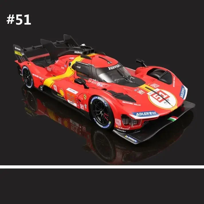 Higher Than The United States 1:24 Ferrari 499P Model Alloy Simulation Car Model Le Mans Racing Model Collection Ornaments