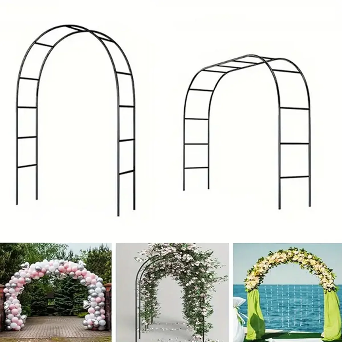 

1 шт. металлическая садовая арка для свадьбы, вечеринки, дня рождения, юбилея, декоративные балконы, прочная рамка для вьющихся растений, лозы, цветы