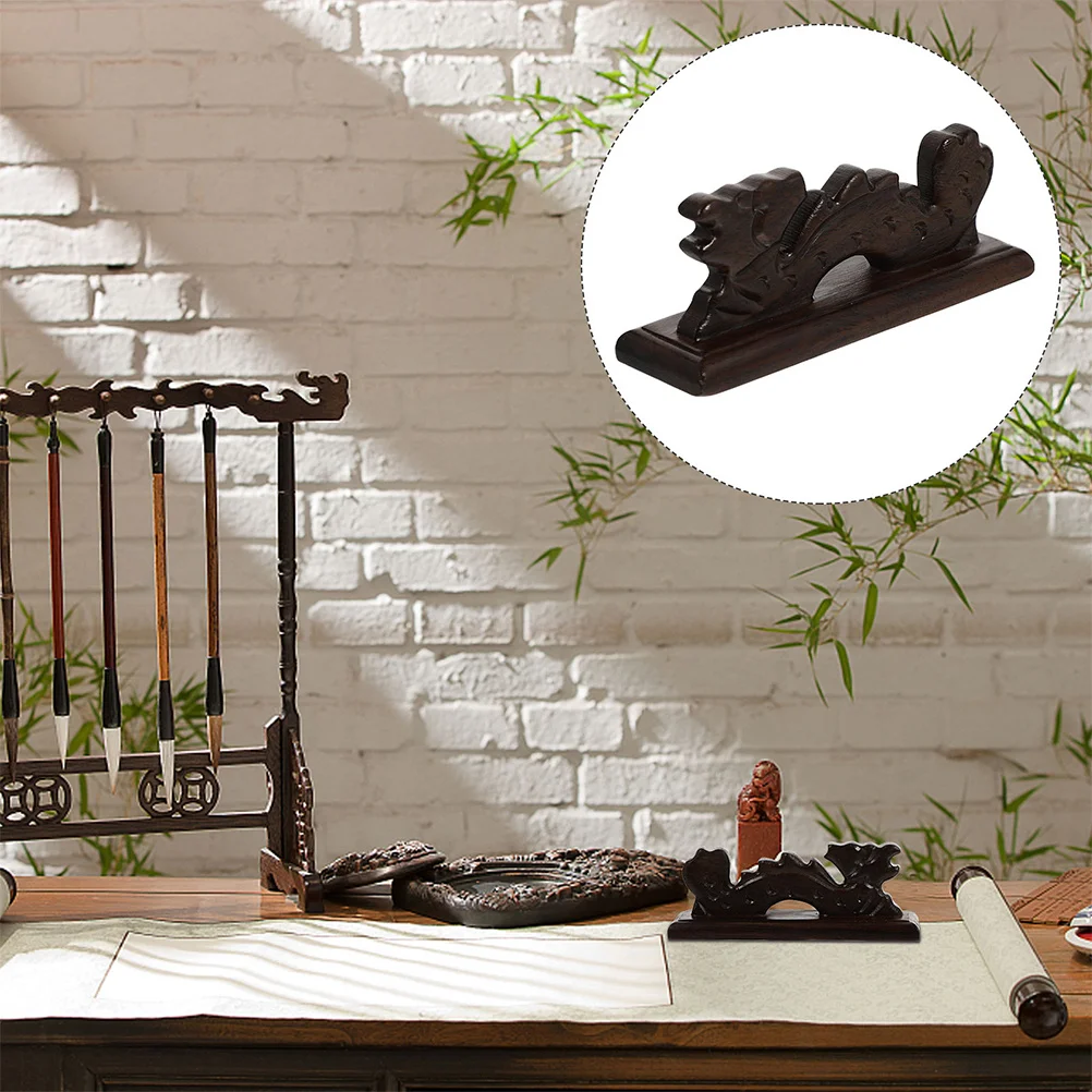 

2pcs Wooden Rack For Brush Holder Display Stand, Chinese Calligraphy Organizer, Desktop Pen Storage Holder, Sumi Ink Pen Rack,