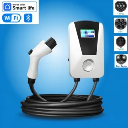 22kw Ev Wall Mount Charing Station Ocpp App Type 2 Wallbox Charger Ev Socket Ac Charging Station For Electric Vehicle