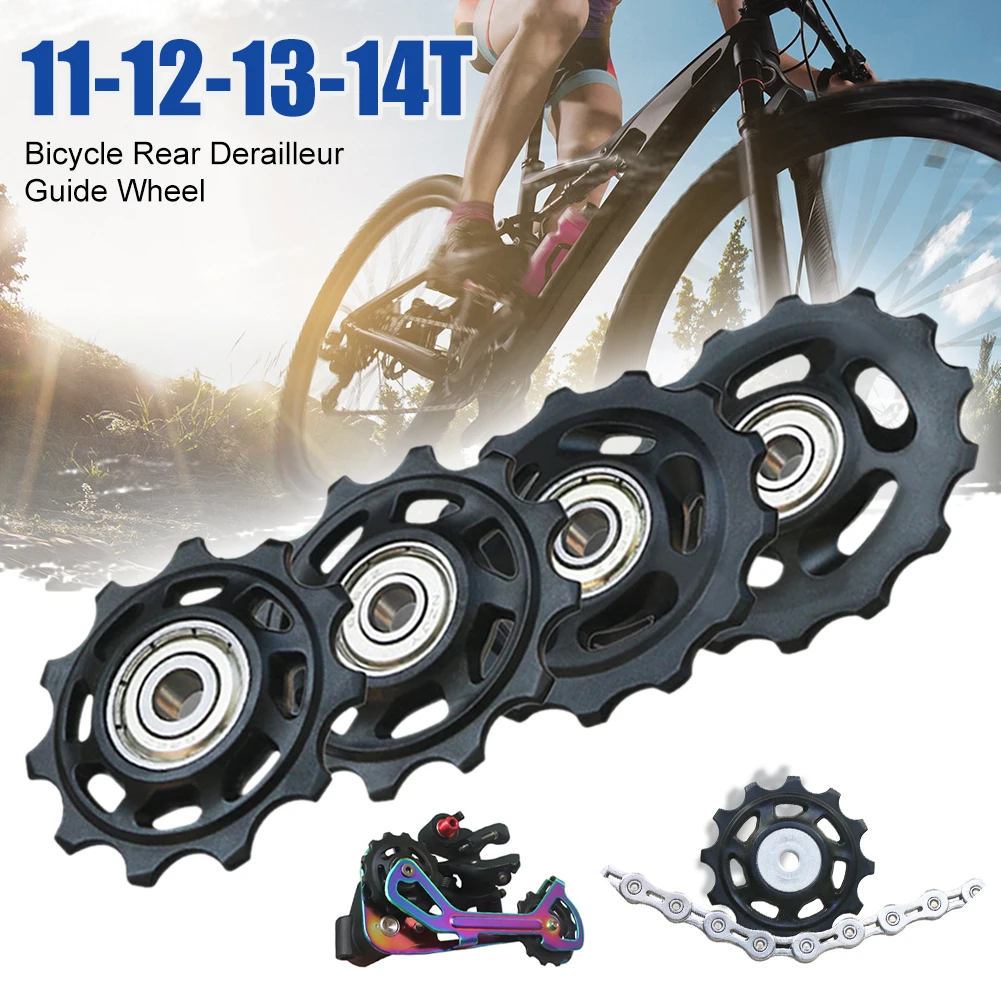 11T/12T/13T/14T MTB Bicycle Rear Derailleur Guide Wheel Steel Bearing Road Bike Pulley Jockey Wheel for Shimano Cycling Parts