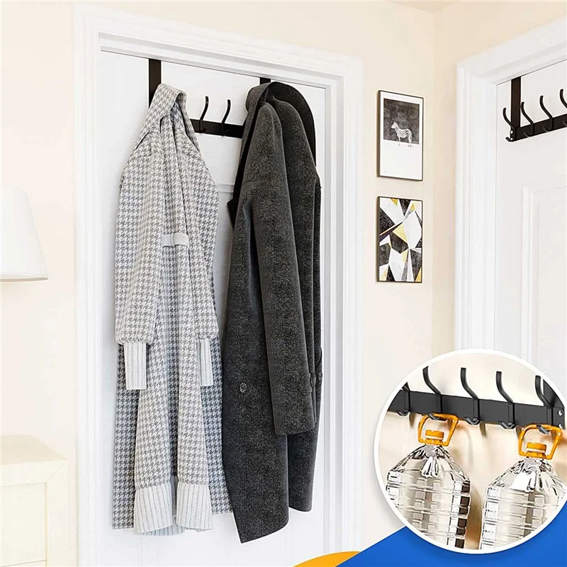 Foldable over the Door Hook, No Assembly Required Door Hanger Hook, Sturdy over the Door Coat Rack, over Door Hanger