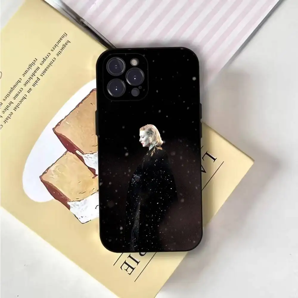 Etui na telefon Cate Blanchett do iPhone'a 6, 17, 16, 15, 14, 13, 12, 11 Plus, Pro Max, XS, X, XR, SE, Mini, 8, 7, miękki silikonowy czarny pokrowiec