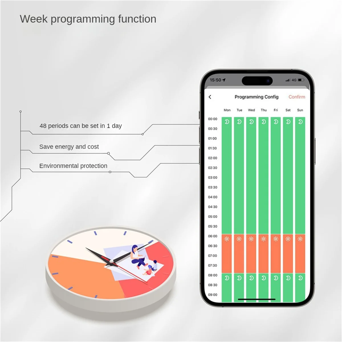 Wifi Smart Thermostat for Pilot Wire Heating Radiator Support Ecowatt Electricity Monitoring Remote Control Alexa Google