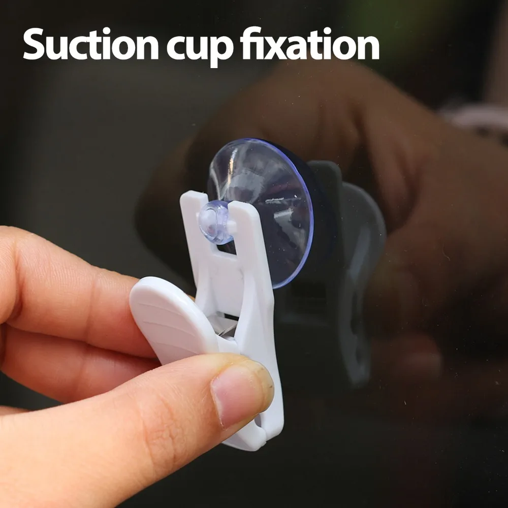 Vacuum Suction Cup Clip Heavy Duty Card  Holder Hanger Removable Reusable Wall Hook for Kitchen Bathroom Glass Mirror Tile Towel