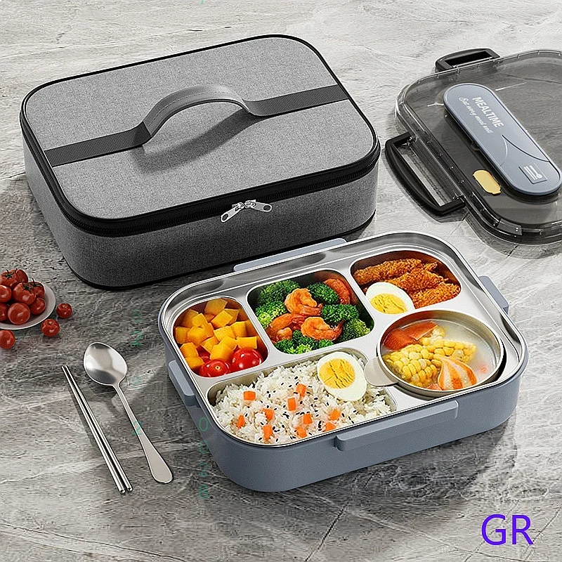 316 Stainless Steel Large Capacity Bento Box Microwave Safe Lunch Container for Students Office Workers view 4