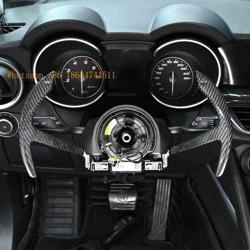 Stelvio Carbon Fiber Paddle Shifter, Dry Carbon Steering Wheel Shift Paddle Modification Parts