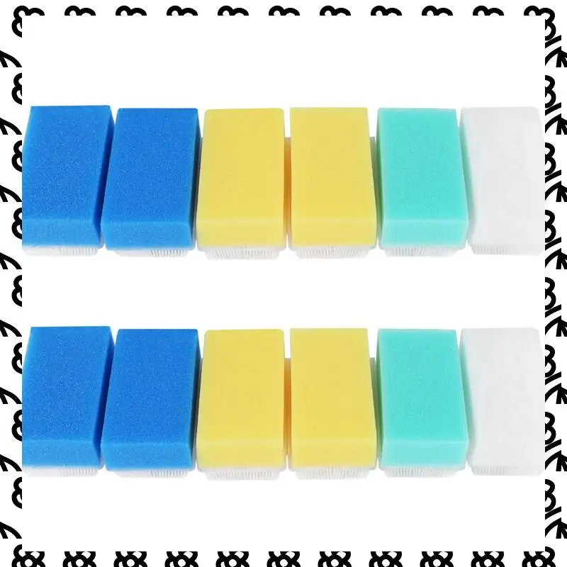 

A07I Детская губка для ванны (12 шт.) Мягкая пенопластовая шайба с крышкой-люлицей, щеткой для тела, волосами и очисткой кожи головы, нежная детская сенсорная щетка