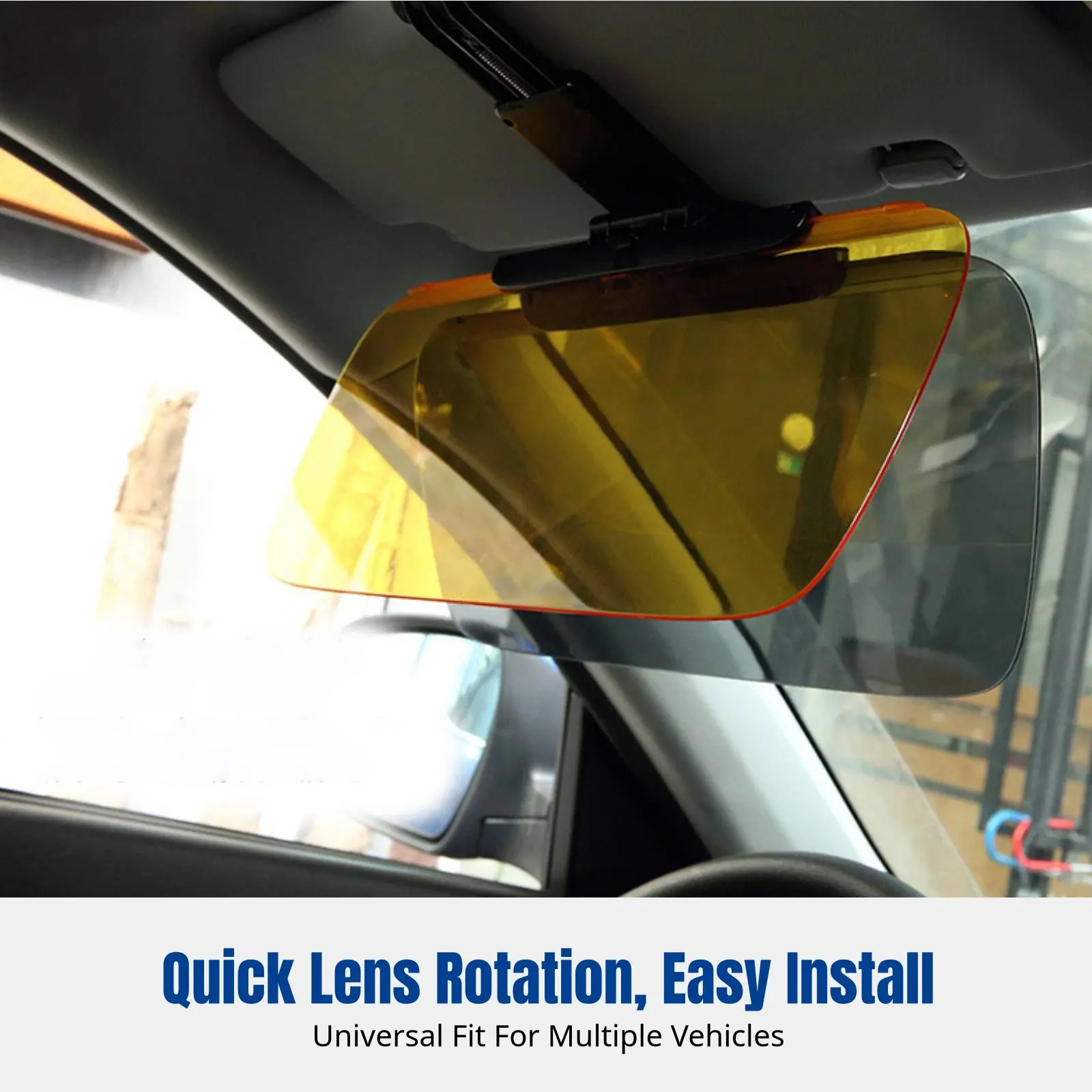 

Universal Car Anti-Glare Visor, Day/Night Dual Lens, Adjustable, Front Windshield