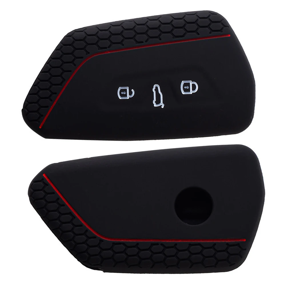 As Shown Silicone Key Fob Cover Complete Key Protection Case Silicone Key Case Black Key Cover Dust Protection