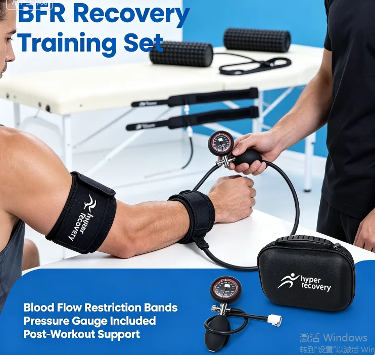 BFR Occlusion Cuff With Hand Pump Blood Flow Restriction Training Cuff Portable Sports Tool For Muscle  Workout Rehabilitation