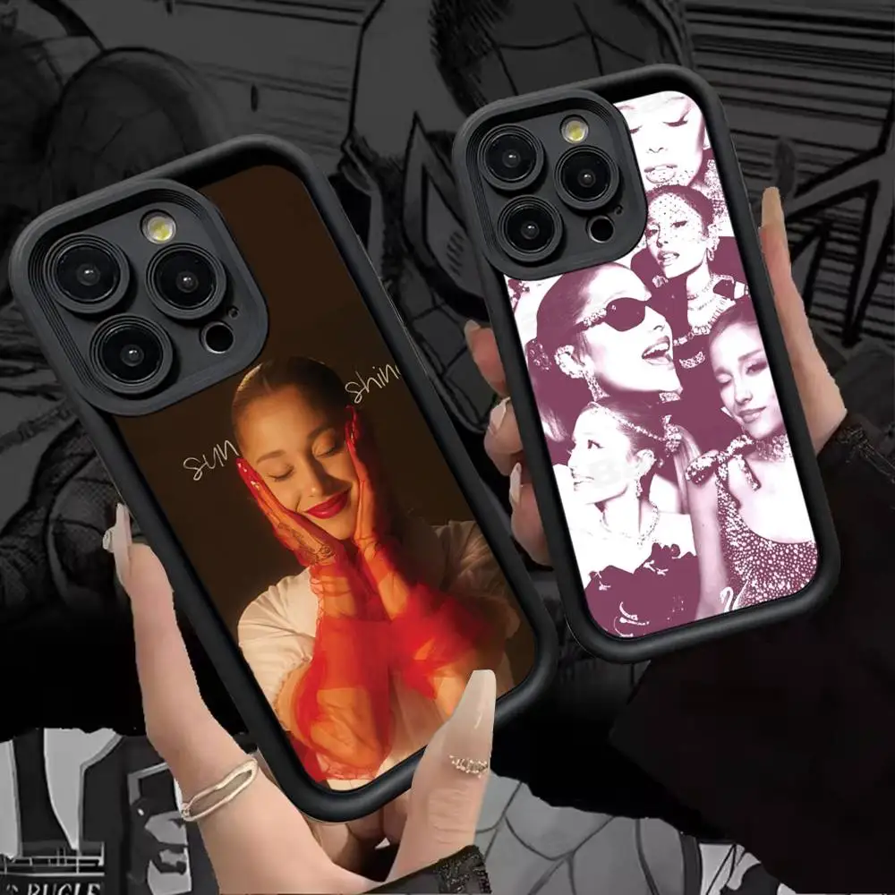 Sänger A-Ariana Grande Handyhülle Silikon Handyhülle für iPhone 17, Air 17, 16, 15, 14, 13, 12, 11 Plus Pro Max, stoßfeste Softcover