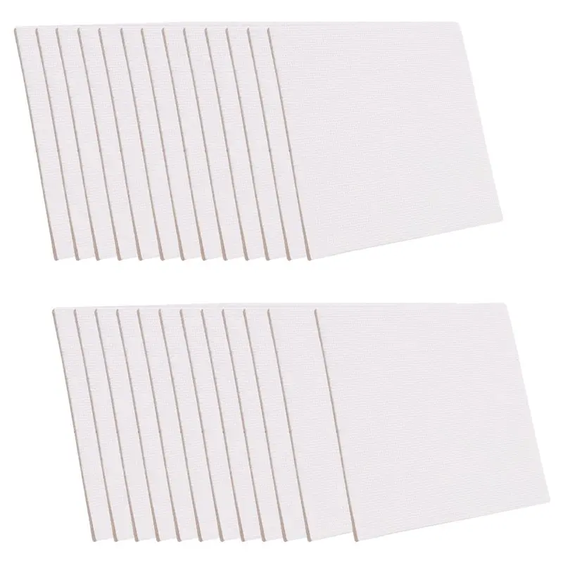 25 Pcs Magnetic Painting Canvas Panel Magnetic Mini Canvas Boards Canvas Blank Canvases For Painting Art Gift DIY Decor Durable-