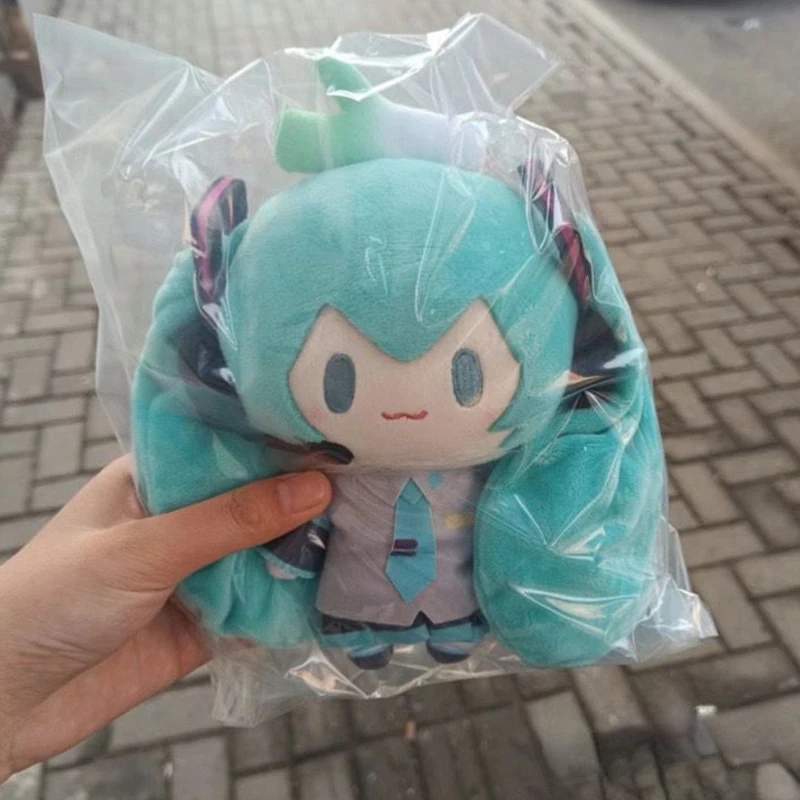 Boneca Periférica Anime de Pelúcia para Meninas, Coleção de Brinquedos Recheados, Modelo Ornamento Hatsune Miku, Figura Kawaii Q Version, Presente, 15cm