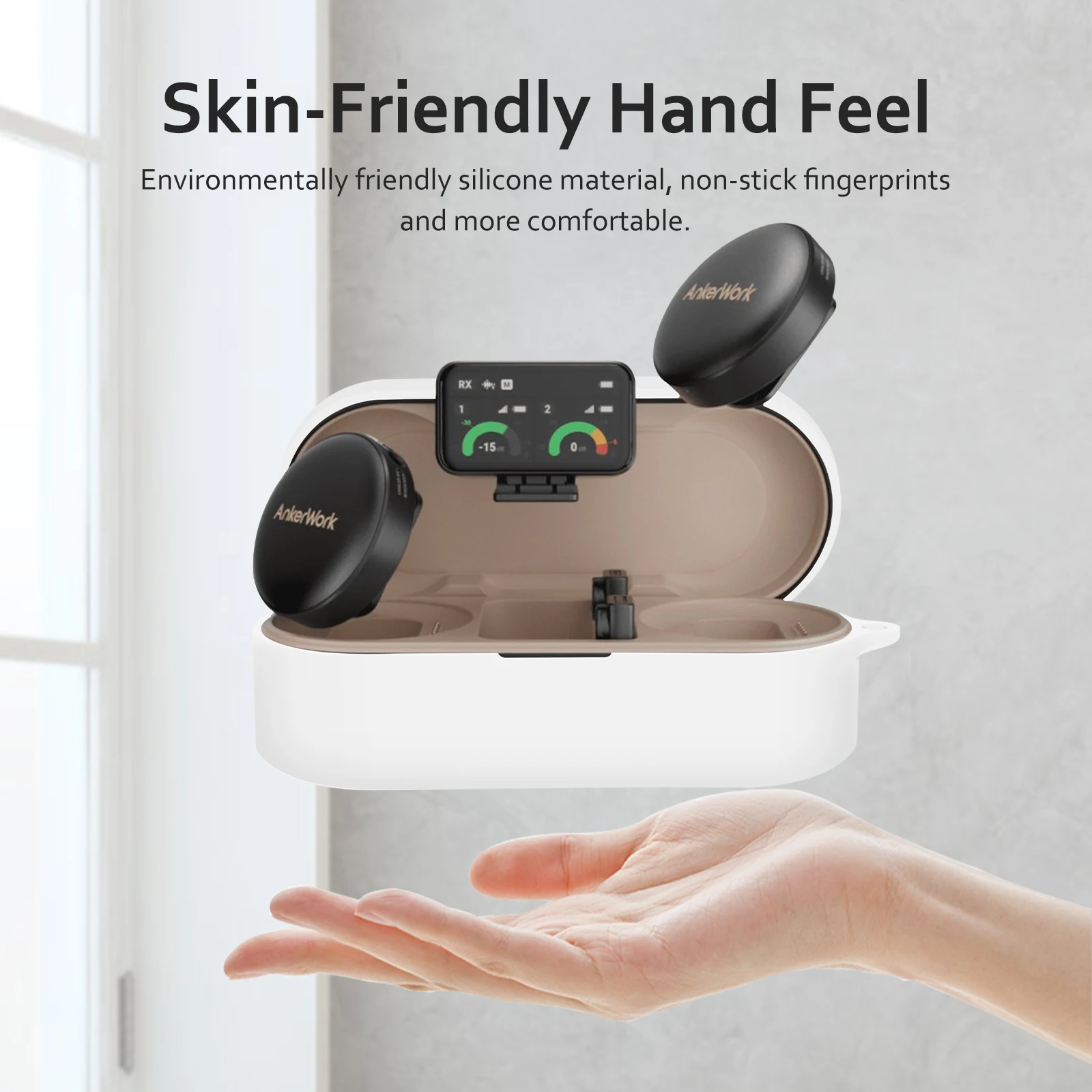 

Portable Silicone Cover Dustproof Protective Cover for Ankerwork M650 Wireless Microphone Accessories