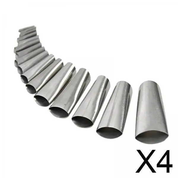 

4x 16xStainless Steel Applicator Tool Finisher Caulking Nozzle Kitchen Push Rod