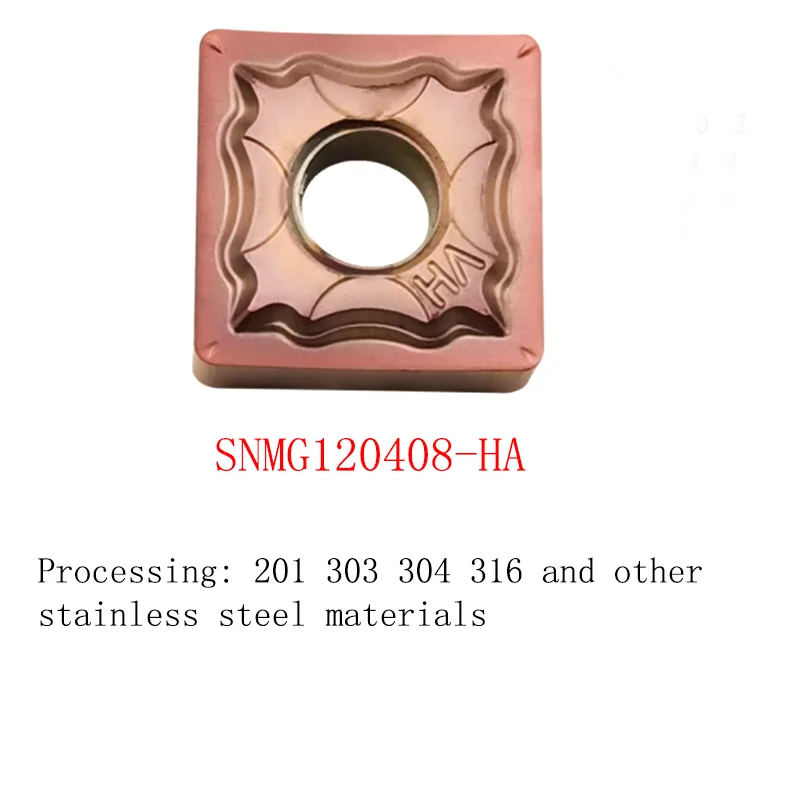 

5PCS CNC Turning Insert Inserts SNMG 120408-MA Machine Tool Holder Grain Grooving Head Square For Stainless Steel