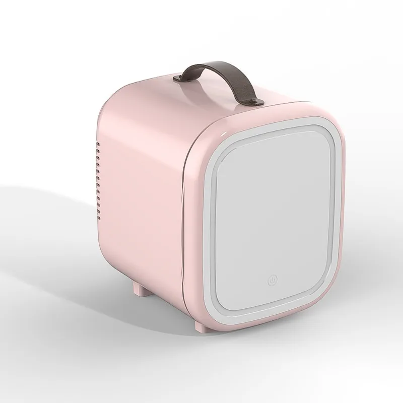 Wholesale 5 liters cosmetic refrigerator portable mini refrigerator with LED light mirror suitable for car, home, hotel use