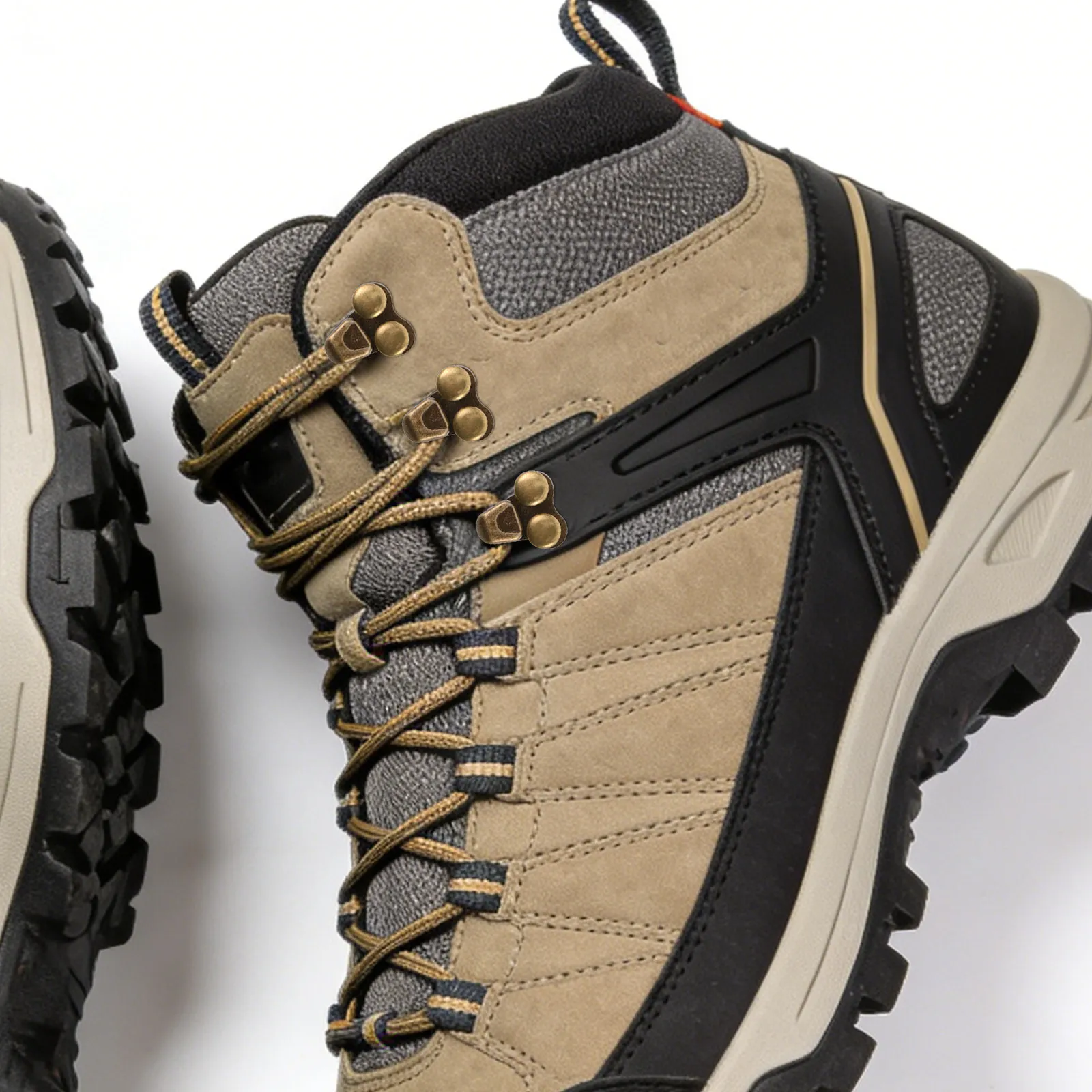 20Pcs Hiking Boot Lace Buckles Metal Shoelace Hooks for Outdoor Mountaineering Shoes Repair Weather Resistant Boot Hardware