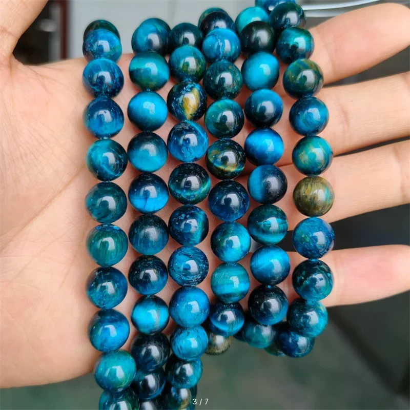 15inch Natural Stone Beads blue tiger eye beads For Jewelry Making DIY Bracelet 4 6 8 10mm