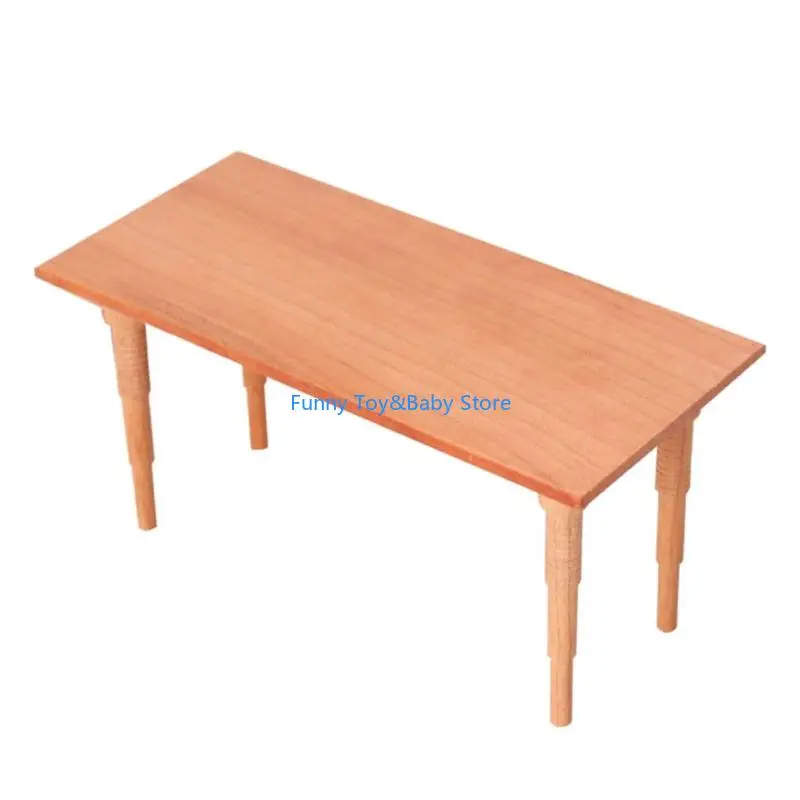 1/12 รูปแบบไม้ขนาดเล็กรูปแกะสลัก Handcrafts Doll House Furniture สำหรับห้องนั่งเล่นที่สมจริงแสดงฉากใช้ C90B