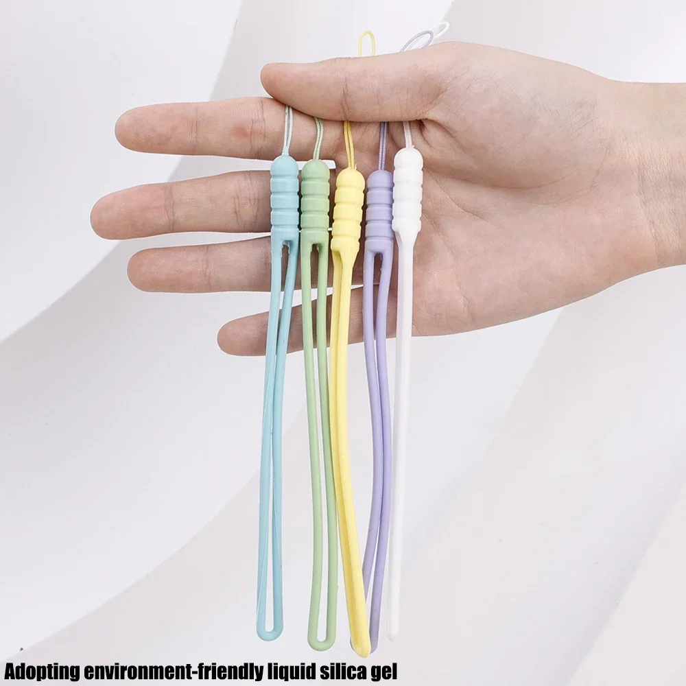 1-5 قطعة أحزمة المعصم اليد الحبل سيليكون قلادة آيفون 17 16 سامسونج S26 Mi الهاتف المحمول المفاتيح مفتاح حبل سلسلة العالمي