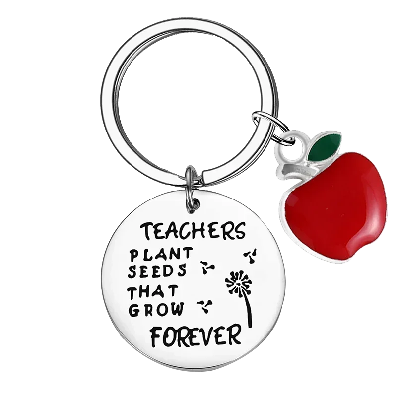 Cute Teacher Valentine's Day Christmas Gift Keychain Teacher Key chain Keyring Holder