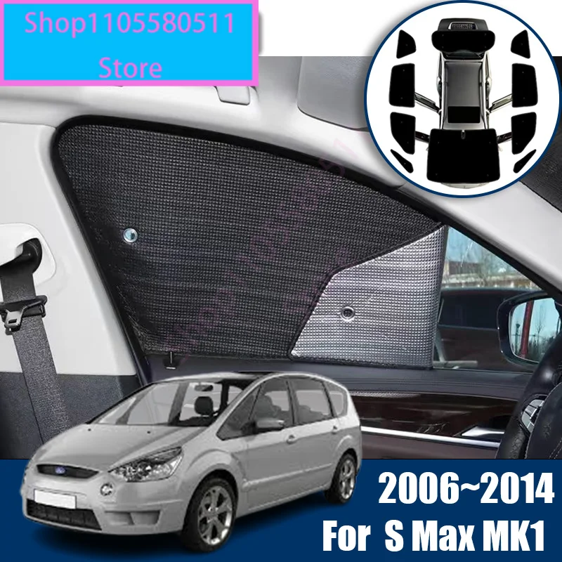Parasoles para Ventanas de Auto, Accesorios para Ford S Max 2006~2015 2011 2009, Visera Anti-UV para Parabrisas, Cubierta para Interiores de Auto