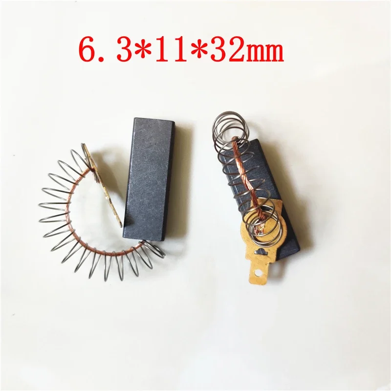 4pcs Vacuum Cleaner Parts Carbon Brush  for BF501 BF502 BF822 X-YB1000W X-YB1200W HLX-GS-A30-1 6.3mm x 11mm x 32mm