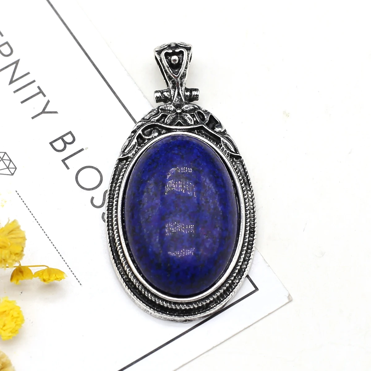 Natural Stone Pendants Tibetan Silver Lapis lazuli Turquoises Crystal for Vintage Jewelry Making Diy Necklace Earrings Gifts